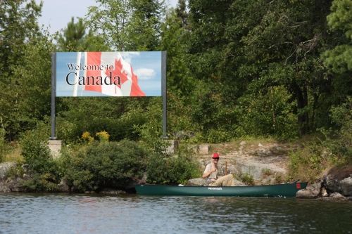 Billboard in the middle of the woods