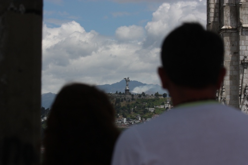 Amor - Many local couples would climb the bell tower and gaze upon the "Virgen de Quito" together