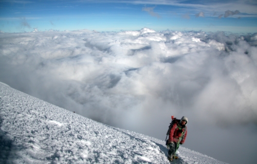 Ben high above the clouds