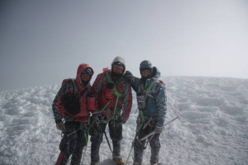 Team Cabelleros de Colorado on the summit of 19,347' Cotopaxi