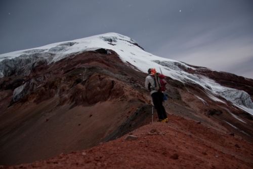 A 60 second exposure on the saddle between the glacier and "El Corridor"