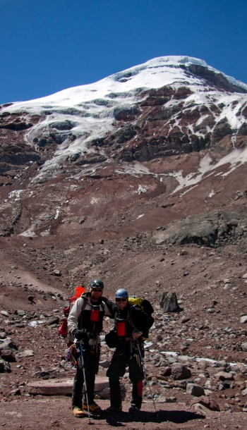 Ben and Weston after climbing 20,730' Chimborazo of Ecuador